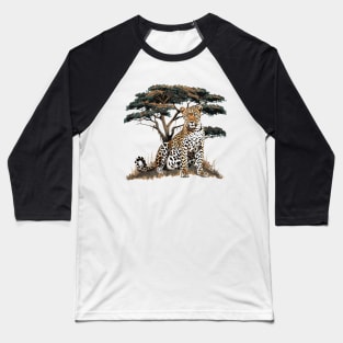 Leopard Design Baseball T-Shirt